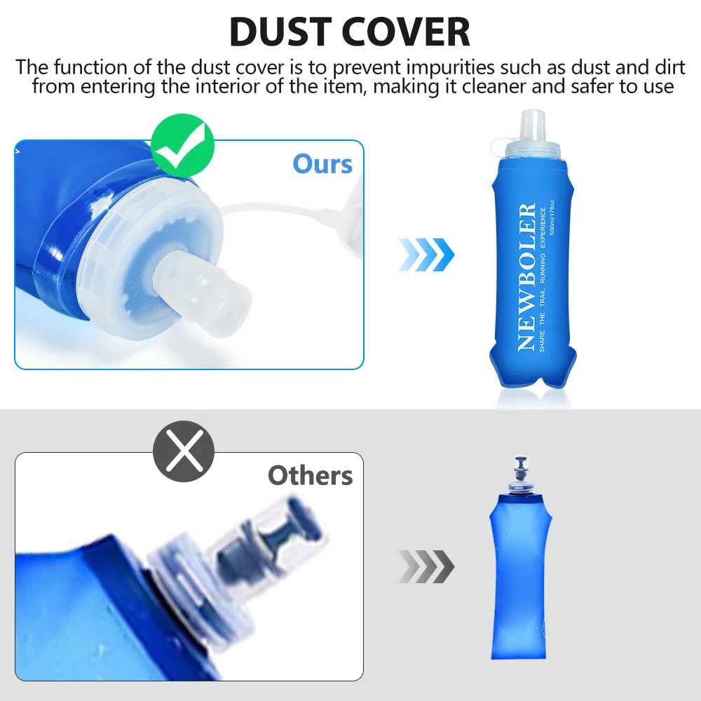 NEWBOLER 300/500ML Water Bottl - Water Bag Collapsible review and price